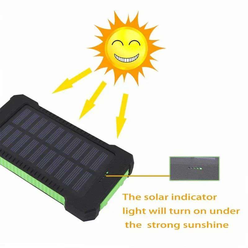 200000mAh Portable Solar Power Bank External Battery Fast Charging Waterproof Powerbank with SOS Flashlight Poverbank for Xiaomi - olympicfangear