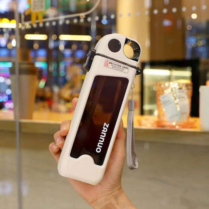 350ml Plastic Water Bottle Leak-proof Square Cup Sports Bottle with Lockable Lid and Measurements for Outdoor Sports Travel Cup - olympicfangear