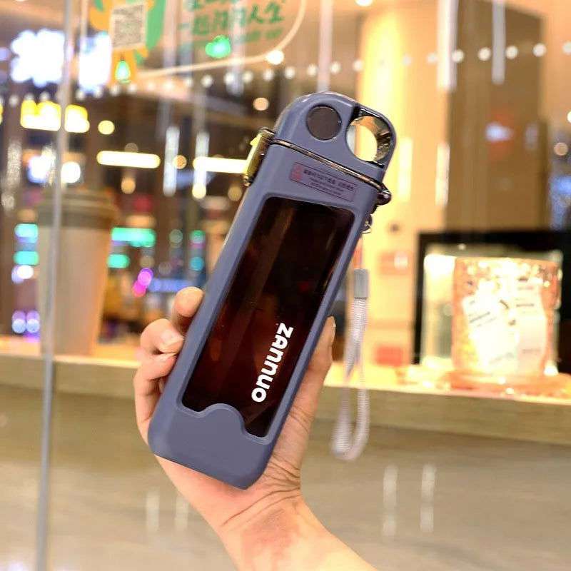 350ml Plastic Water Bottle Leak-proof Square Cup Sports Bottle with Lockable Lid and Measurements for Outdoor Sports Travel Cup - olympicfangear