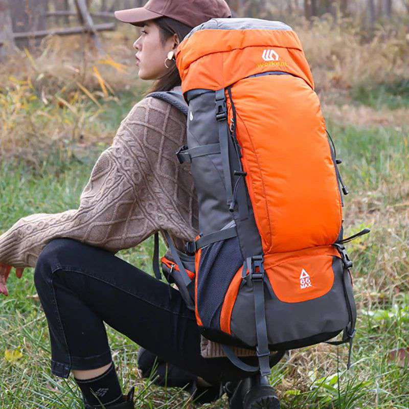 65L Camping Backpack Large Capacity Outdoor Climbing Bag Waterproof Mountaineering Hiking Trekking Sport Bags - olympicfangear