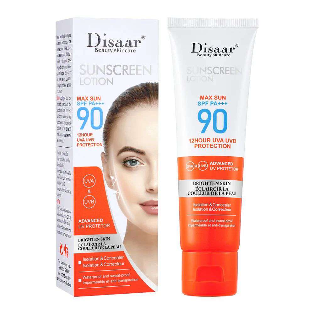 Disaar SPF 90 Sunscreen Long Lasting UV Protector Sunblock Moisturizing Skin Protective Cream 50ml - olympicfangear