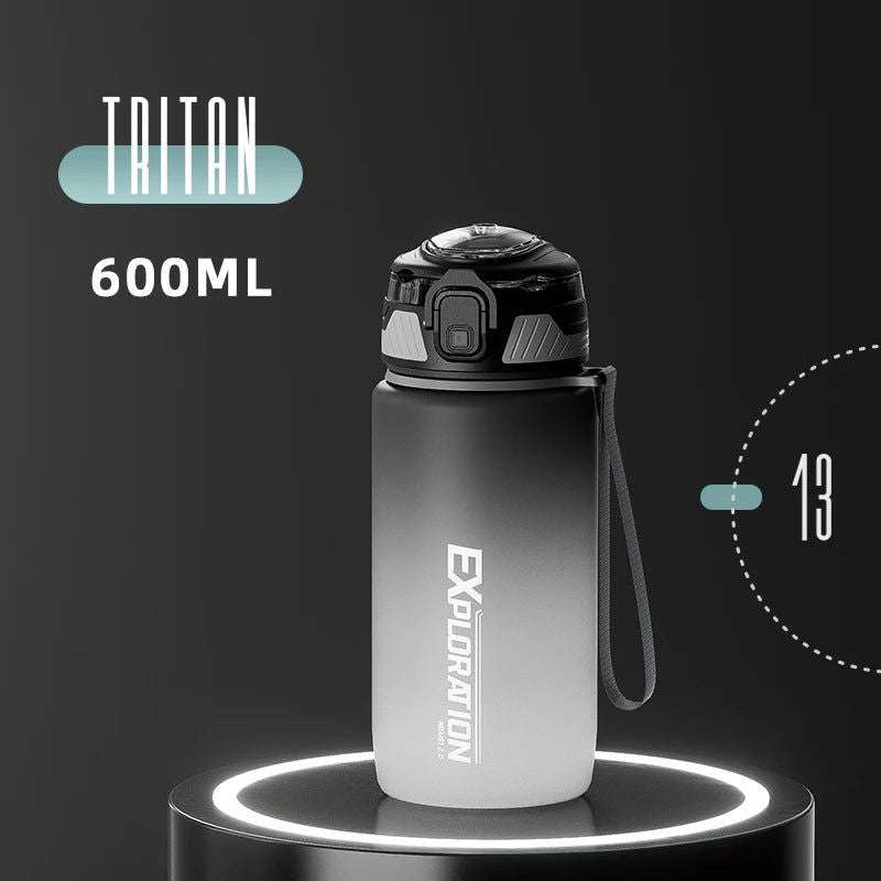 Gradient Color Water Gym Bottle Outdoor Portable Sport Water Bottle Leak-proof Drinking Bottles with Capacity Marker 1000ML - olympicfangear