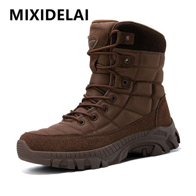New Autumn Men's Boots Outdoor Anti-Slip Men's Desert Boots Comfortable Spring Men Work Ankle Boots High Top Motorcycle Boots - olympicfangear
