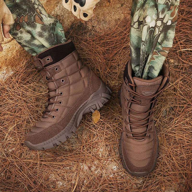 New Autumn Men's Boots Outdoor Anti-Slip Men's Desert Boots Comfortable Spring Men Work Ankle Boots High Top Motorcycle Boots - olympicfangear