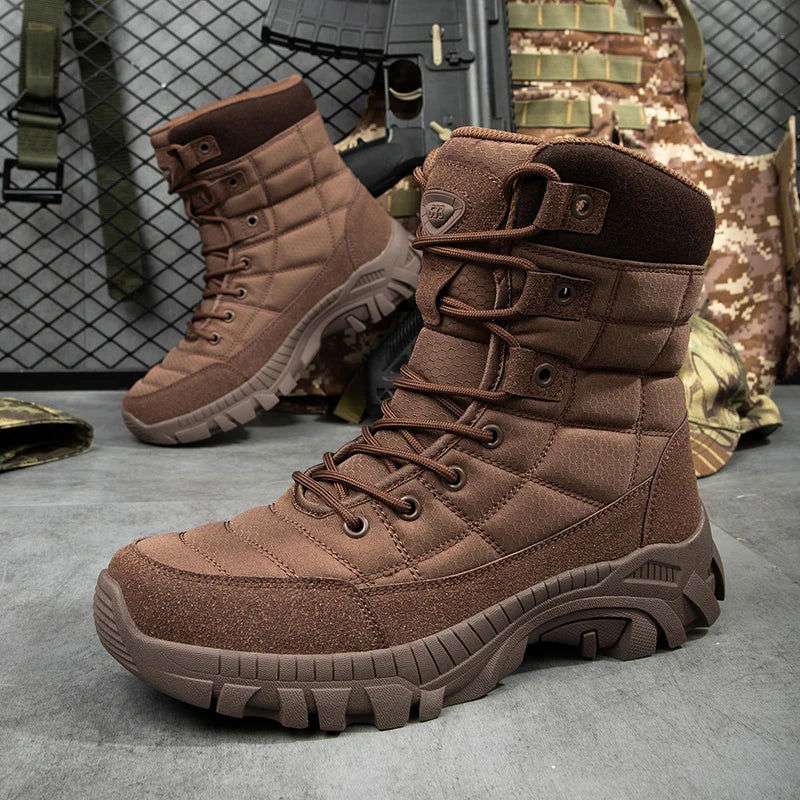New Autumn Men's Boots Outdoor Anti-Slip Men's Desert Boots Comfortable Spring Men Work Ankle Boots High Top Motorcycle Boots - olympicfangear
