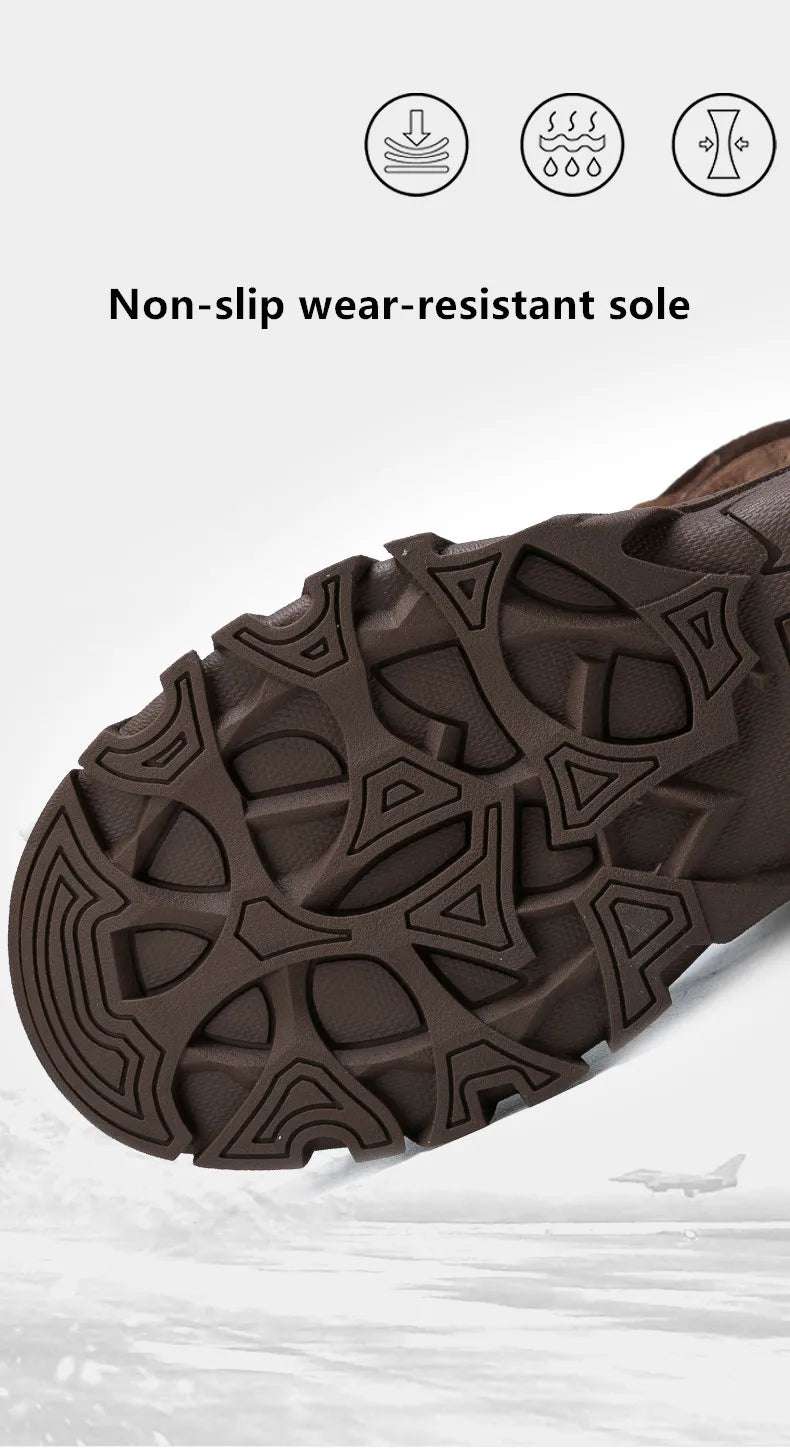 New Autumn Men's Boots Outdoor Anti-Slip Men's Desert Boots Comfortable Spring Men Work Ankle Boots High Top Motorcycle Boots - olympicfangear