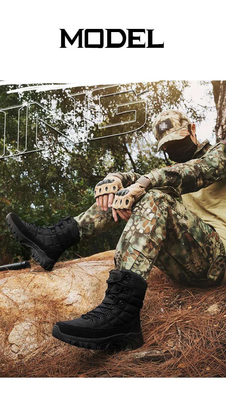 New Autumn Men's Boots Outdoor Anti-Slip Men's Desert Boots Comfortable Spring Men Work Ankle Boots High Top Motorcycle Boots - olympicfangear