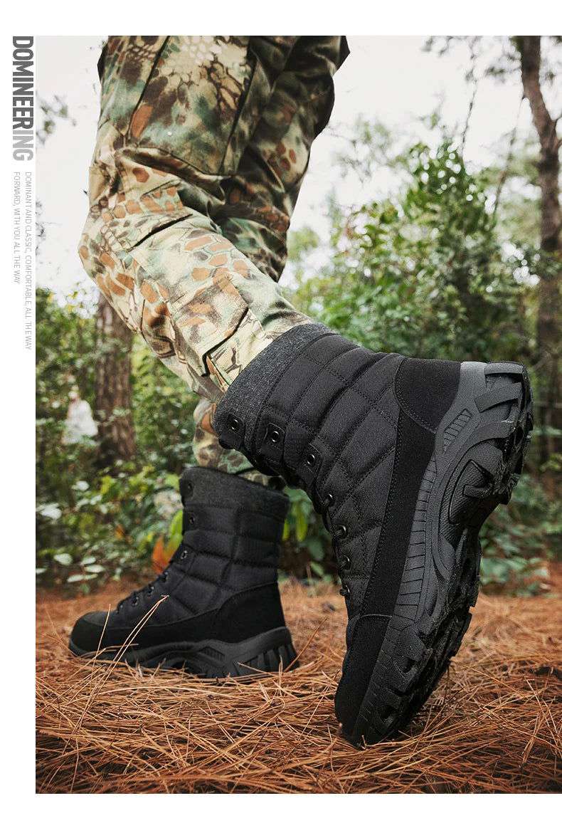 New Autumn Men's Boots Outdoor Anti-Slip Men's Desert Boots Comfortable Spring Men Work Ankle Boots High Top Motorcycle Boots - olympicfangear