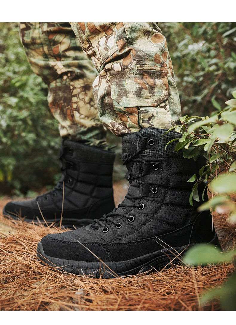 New Autumn Men's Boots Outdoor Anti-Slip Men's Desert Boots Comfortable Spring Men Work Ankle Boots High Top Motorcycle Boots - olympicfangear
