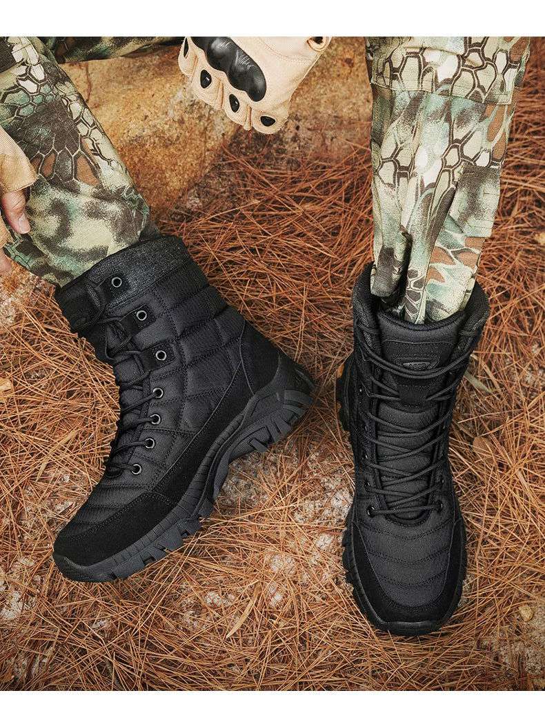 New Autumn Men's Boots Outdoor Anti-Slip Men's Desert Boots Comfortable Spring Men Work Ankle Boots High Top Motorcycle Boots - olympicfangear