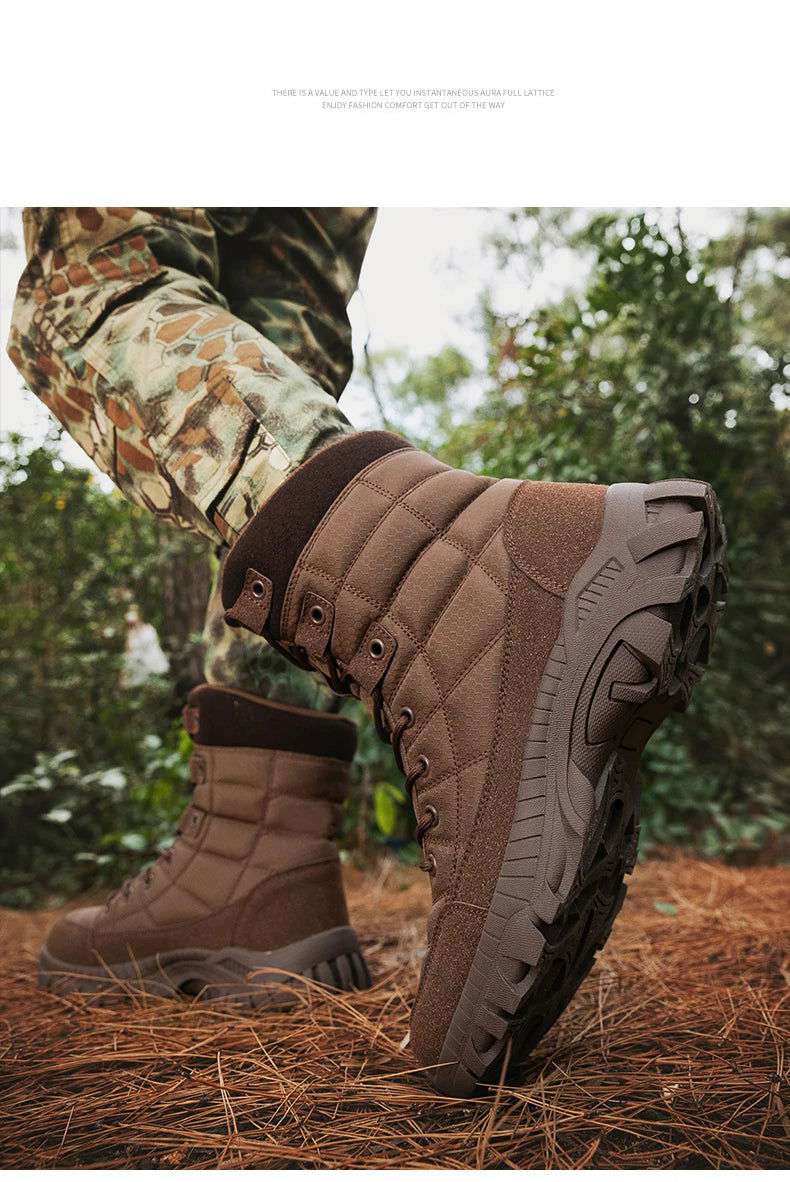 New Autumn Men's Boots Outdoor Anti-Slip Men's Desert Boots Comfortable Spring Men Work Ankle Boots High Top Motorcycle Boots - olympicfangear