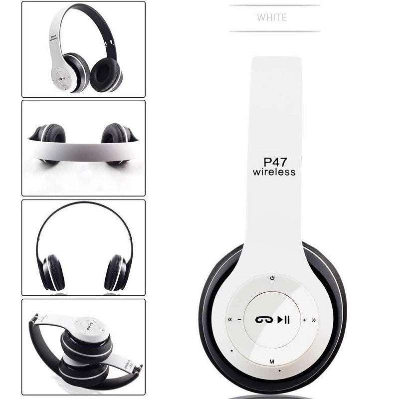 P47 Wireless Bluetooth Headphone With Microphone Foldable Headsets Bass HiFi Sound Music Stereo Earphone For Smartphones TV Game - olympicfangear