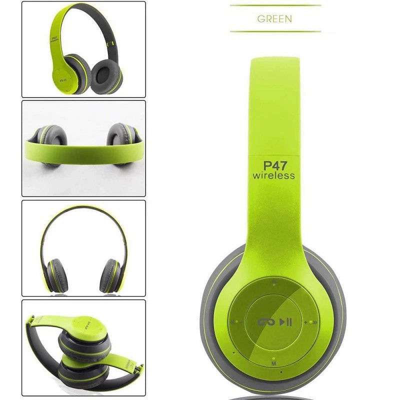 P47 Wireless Bluetooth Headphone With Microphone Foldable Headsets Bass HiFi Sound Music Stereo Earphone For Smartphones TV Game - olympicfangear
