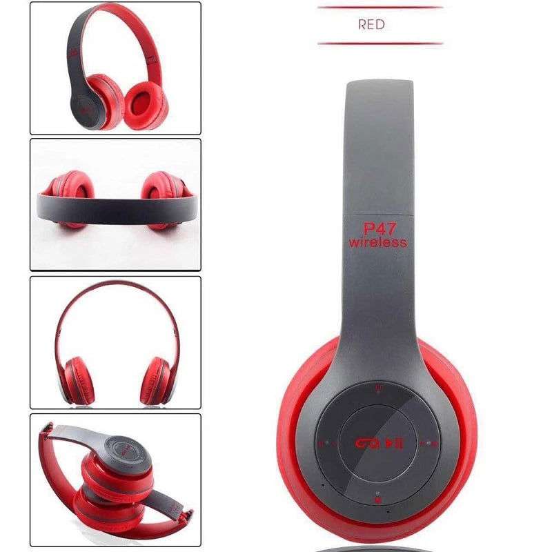 P47 Wireless Bluetooth Headphone With Microphone Foldable Headsets Bass HiFi Sound Music Stereo Earphone For Smartphones TV Game - olympicfangear