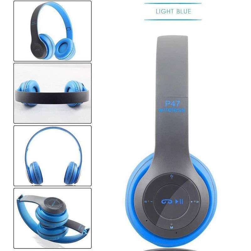 P47 Wireless Bluetooth Headphone With Microphone Foldable Headsets Bass HiFi Sound Music Stereo Earphone For Smartphones TV Game - olympicfangear