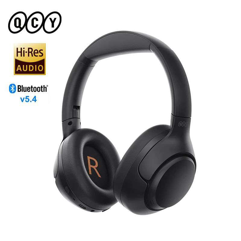 QCY H3 ANC Wireless Headphones Bluetooth 5.4 Hi-Res Audio Over Ear Headset 43dB Hybrid Active Noise Cancellation Earphones 60H - olympicfangear