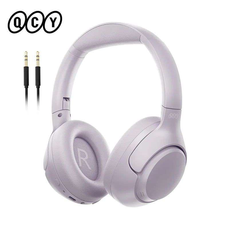 QCY H3 ANC Wireless Headphones Bluetooth 5.4 Hi-Res Audio Over Ear Headset 43dB Hybrid Active Noise Cancellation Earphones 60H - olympicfangear
