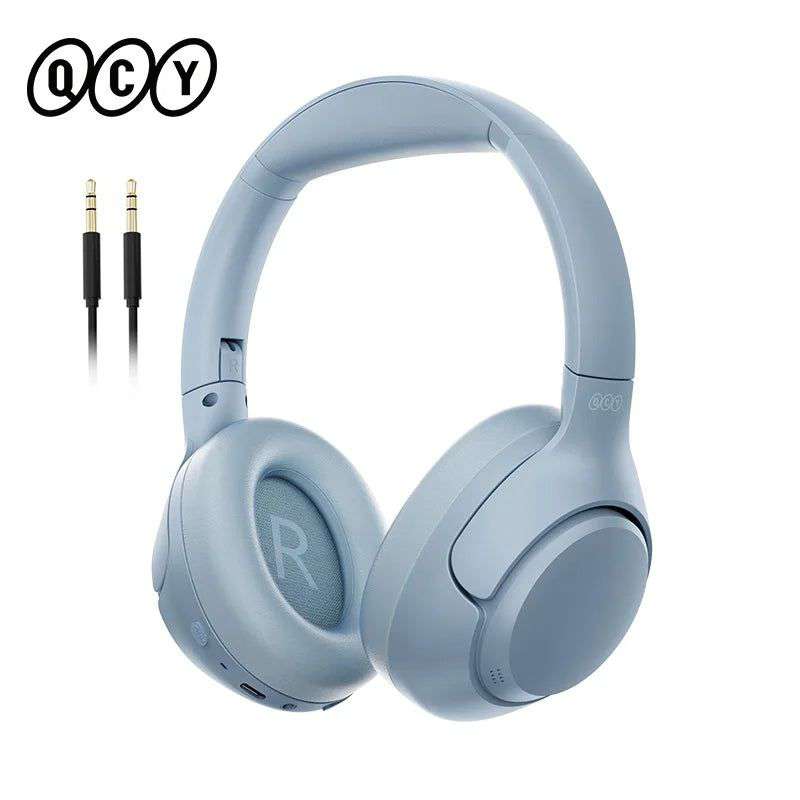 QCY H3 ANC Wireless Headphones Bluetooth 5.4 Hi-Res Audio Over Ear Headset 43dB Hybrid Active Noise Cancellation Earphones 60H - olympicfangear