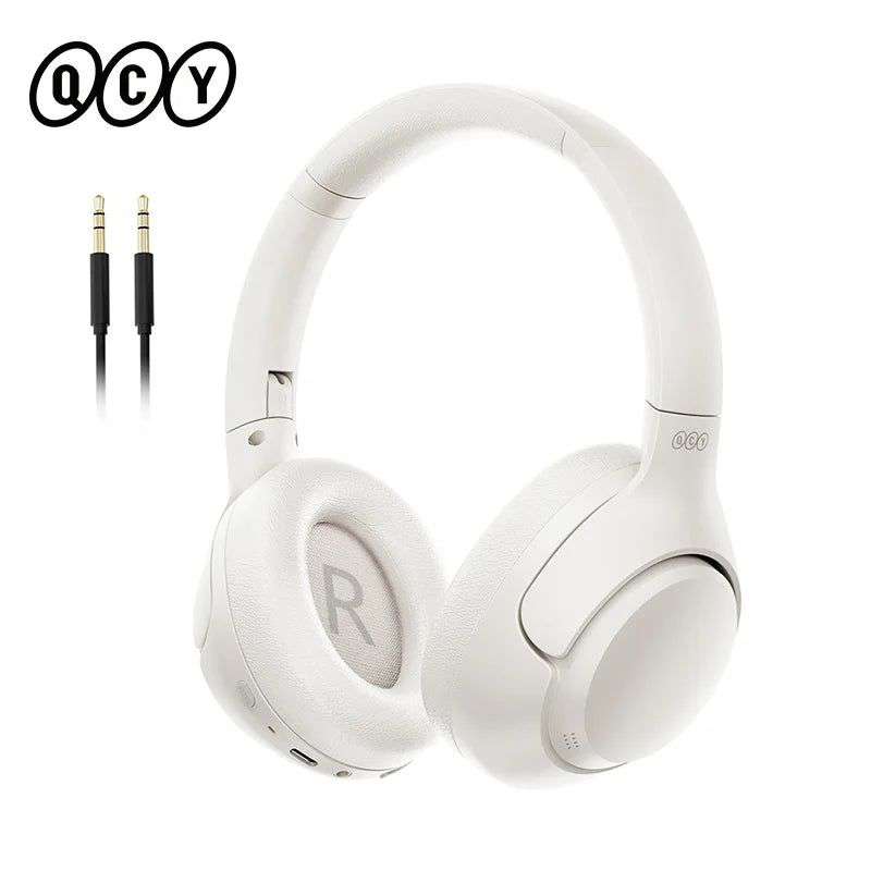 QCY H3 ANC Wireless Headphones Bluetooth 5.4 Hi-Res Audio Over Ear Headset 43dB Hybrid Active Noise Cancellation Earphones 60H - olympicfangear