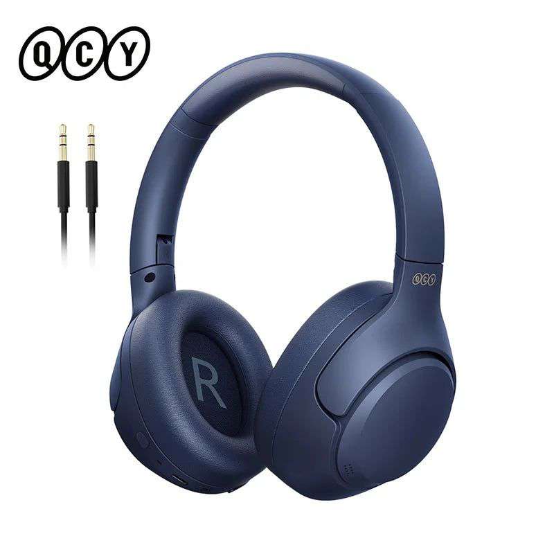 QCY H3 ANC Wireless Headphones Bluetooth 5.4 Hi-Res Audio Over Ear Headset 43dB Hybrid Active Noise Cancellation Earphones 60H - olympicfangear