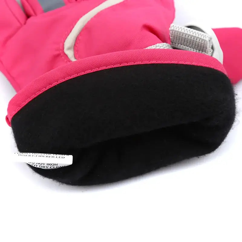 Children's Winter Warm Outdoor Sport Ski Glove Thick Plush Boy Girl Fitness Windproof Cycling Mitten S17 - olympicfangear