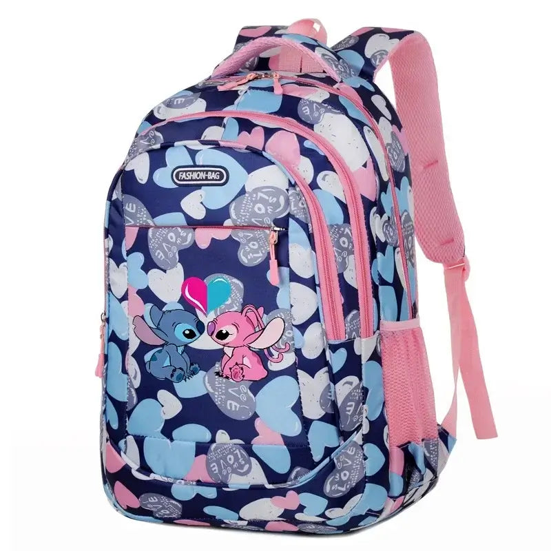 Disney Stitch School Bag Backpack for Boys and Girls Student Teenager Child Knapsack Rucksack Birthday Gift - olympicfangear