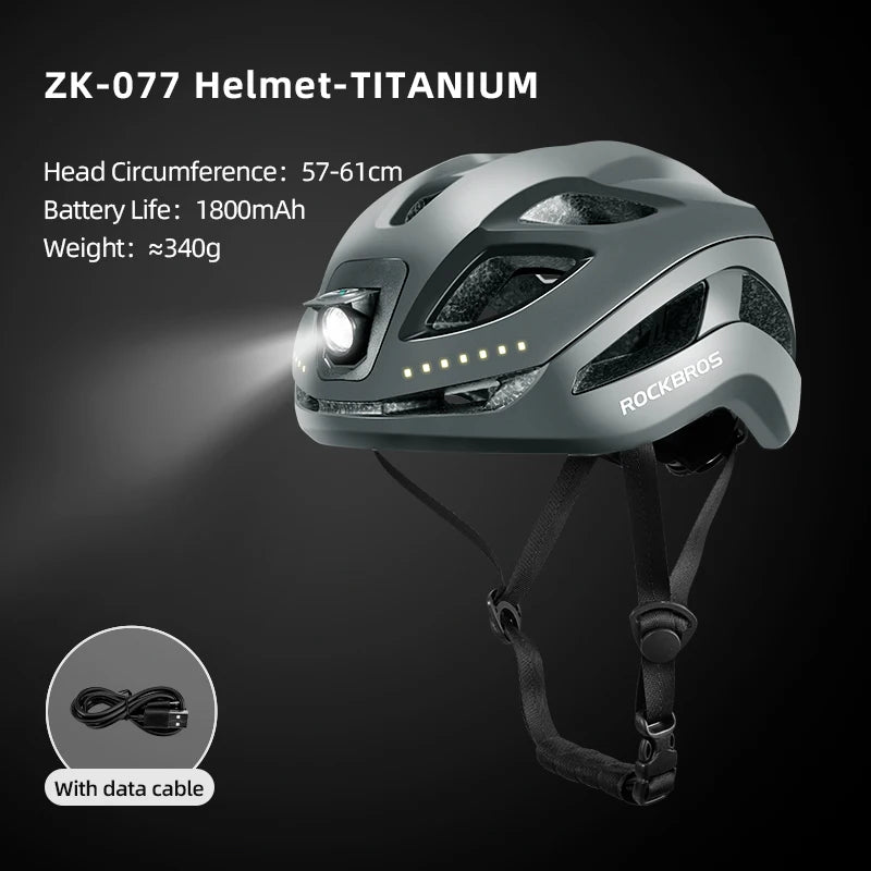 Rockbros Rechargeable Cycling Helmet - View 9