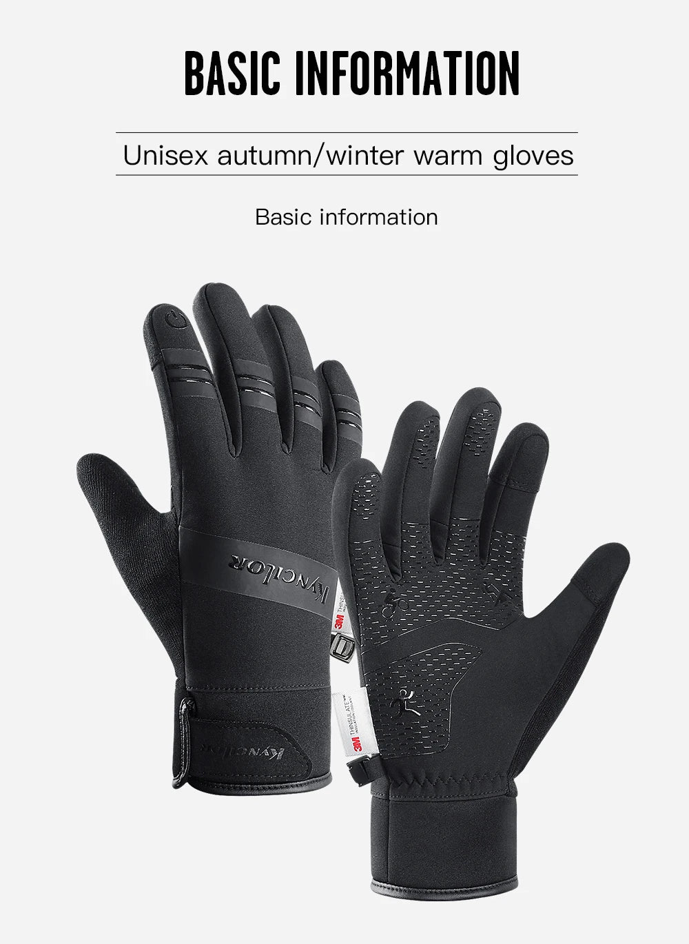 Winter Cycling Gloves for Outdoor Sports Waterproof Windproof Touch Screen Motorcycle Ski Running Gloves - olympicfangear