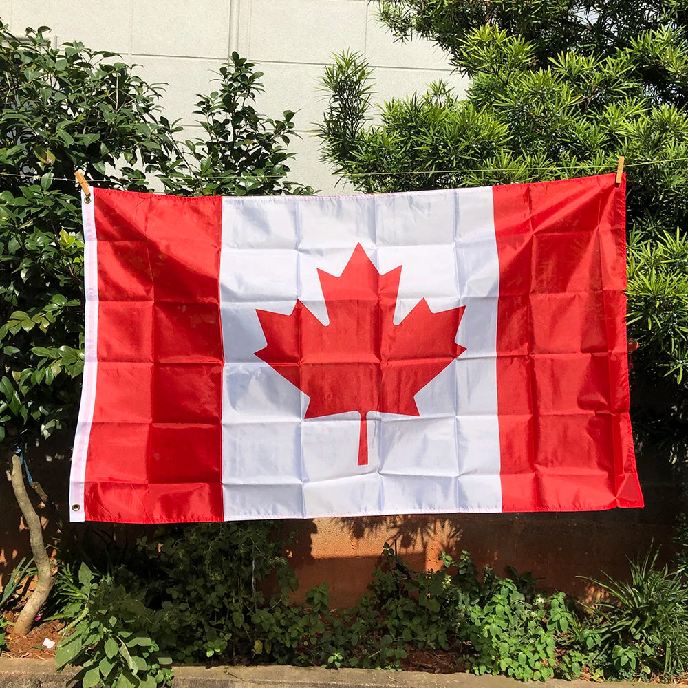 90x150cm Canada flag  Canada national Flag double side polyster hanging great Canadian flag Decoration banner