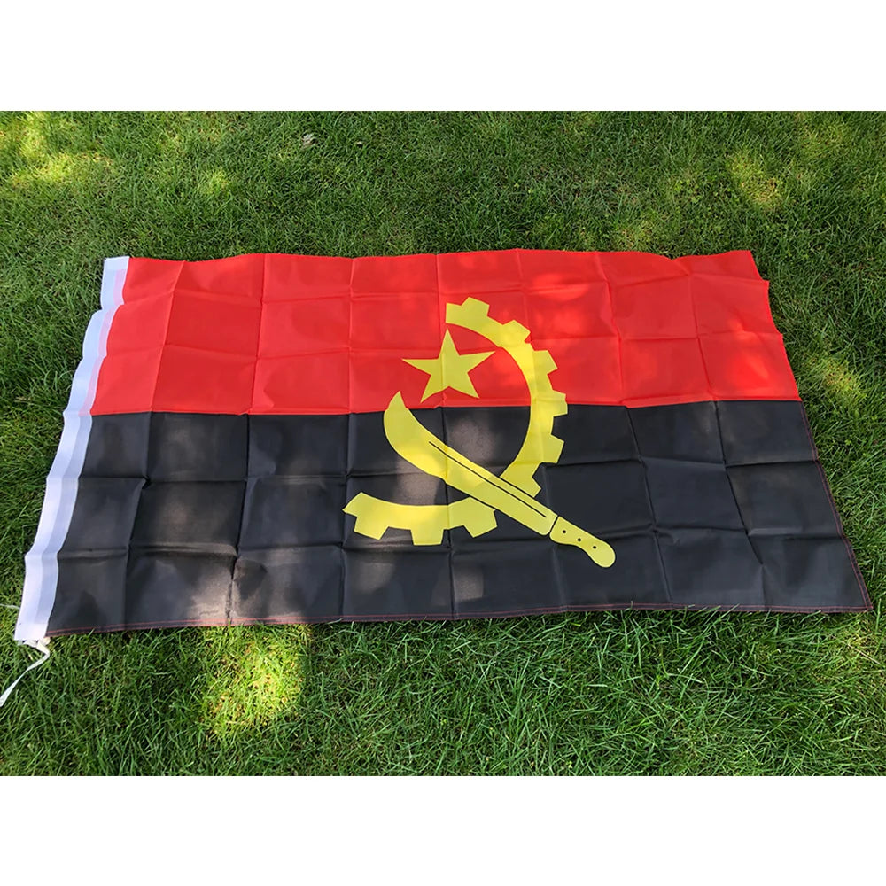 Angola Flag 90X150cm Polyester Angolan National Flag Banner For home Decoration Hanging banner