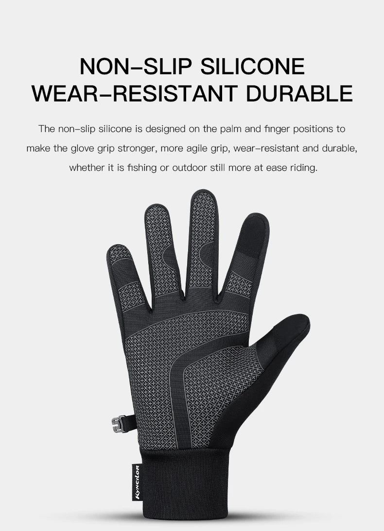 Winter Cycling Gloves for Outdoor Sports Waterproof Windproof Touch Screen Motorcycle Ski Running Gloves - olympicfangear