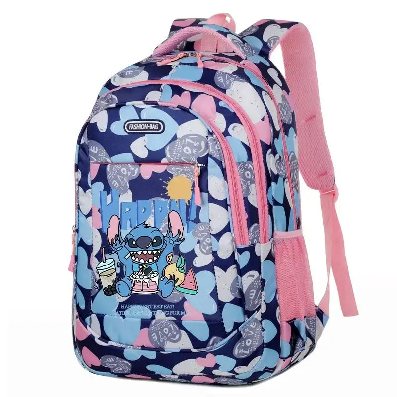 Disney Stitch School Bag Backpack for Boys and Girls Student Teenager Child Knapsack Rucksack Birthday Gift - olympicfangear