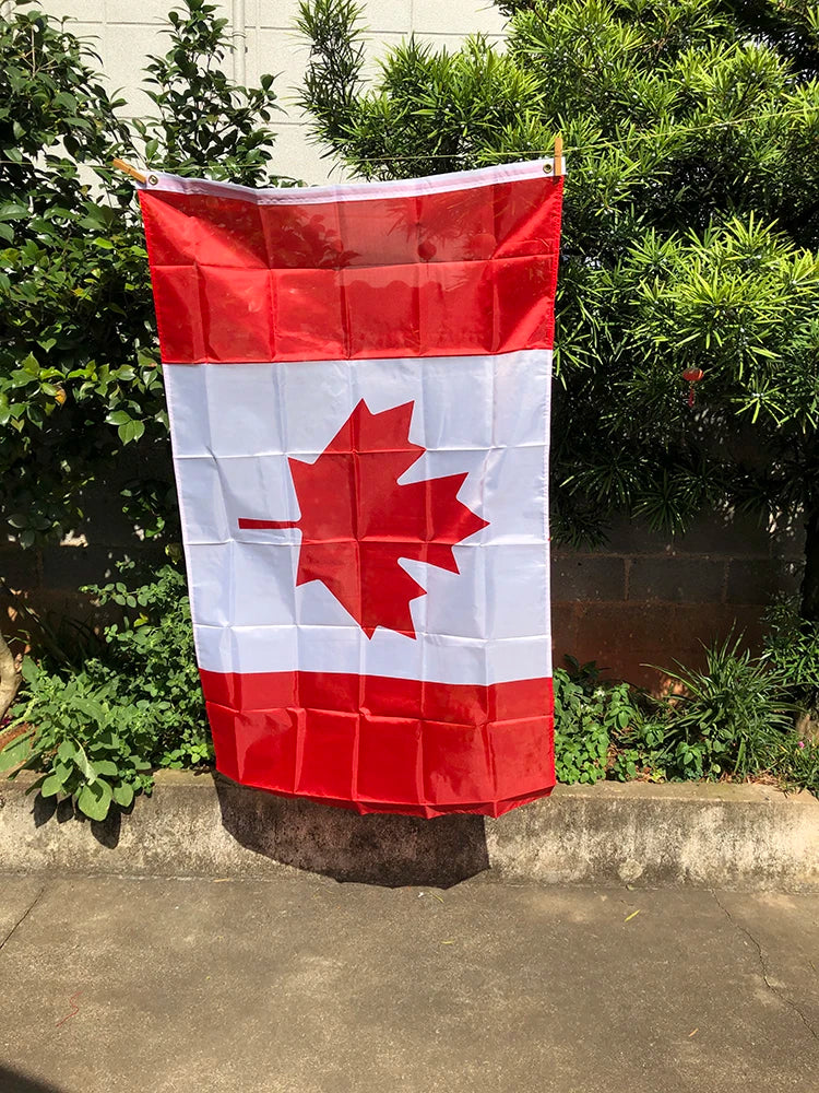 90x150cm Canada flag  Canada national Flag double side polyster hanging great Canadian flag Decoration banner