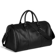 Genuine Leather Vintage Waxed Canvas Men's Travel Bag Large Duffel Weekend Overnight Carry-On Luggage - olympicfangear