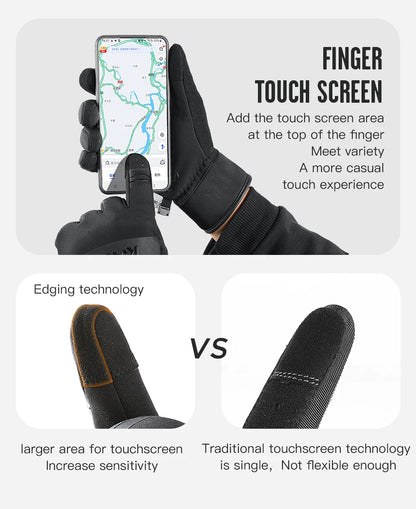 Winter Cycling Gloves for Outdoor Sports Waterproof Windproof Touch Screen Motorcycle Ski Running Gloves - olympicfangear