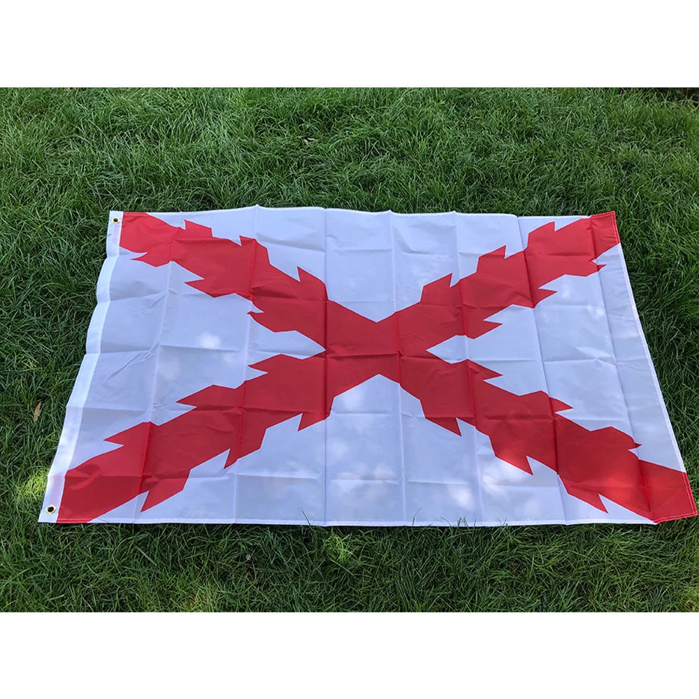 Spanish Cross of Burgundy Flag 90x150cm hanging polyester double side printed banner Spain flag  for home decoration