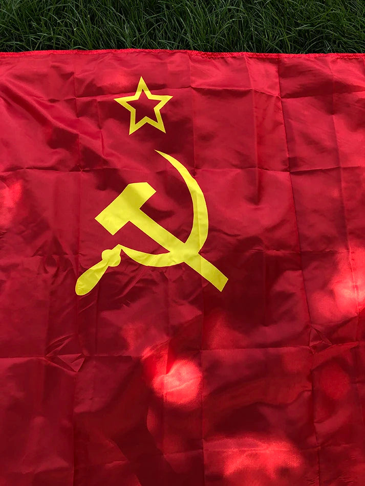 Red CCCP Flag 90x150CM Union of Soviet Socialist Republics 3x5fts polyester hanging Indoor Outdoor USSR Country Russian Banner