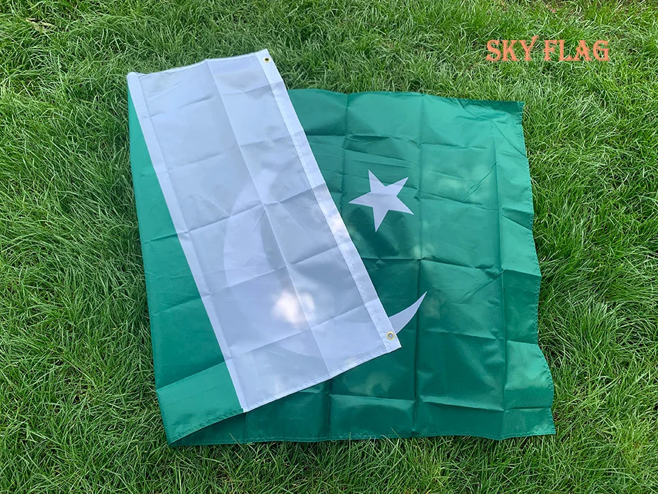Pakistan flag 90X150CM 3x5fts polyester hanging baner Pakistan national flags country flag for indoor outdoor home banner