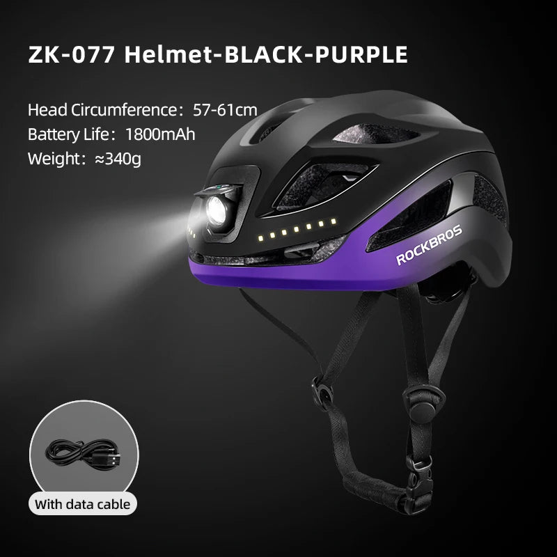 Rockbros Rechargeable Cycling Helmet - View 7