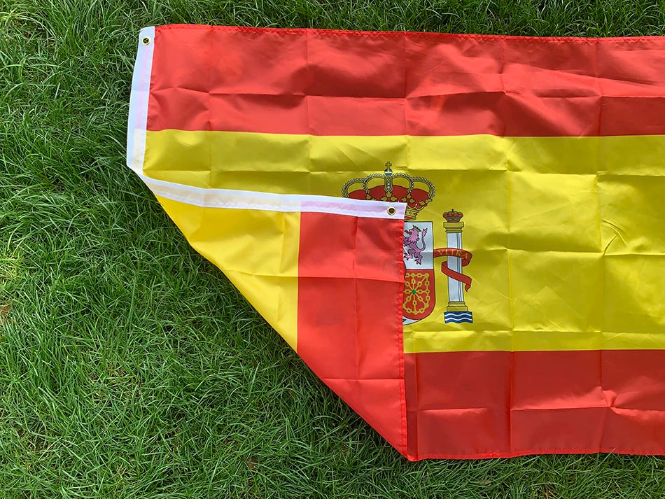 Spain flag 90x150cm 3x5 Feet ES Espana Spanish Flag Super Poly football FLAG Indoor Outdoor for Celebration flags