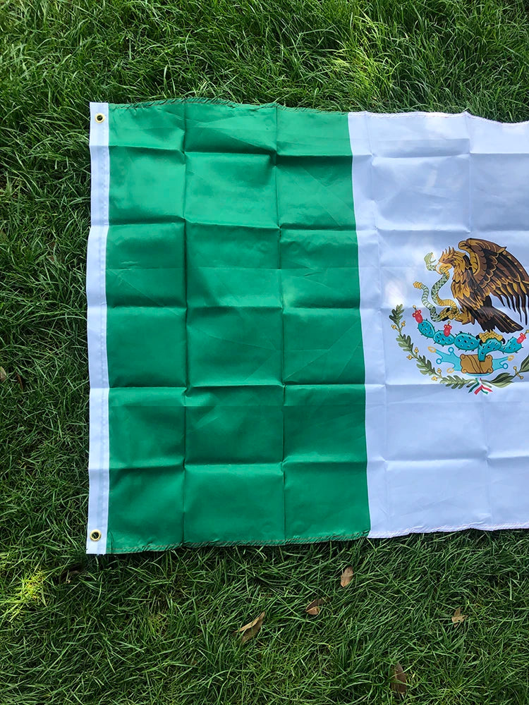 Mexico National flag 60x90cm 90X150cm polyester Hanging Printed Mex Mx Mexican National Flags Mexicanos Banner For Decoration
