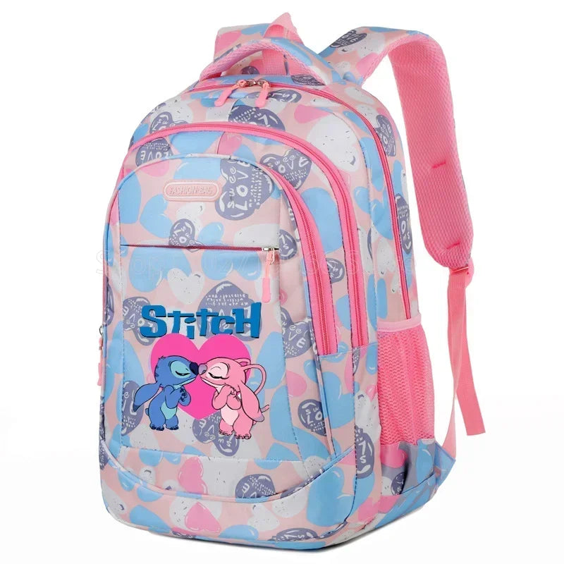 Disney Stitch School Bag Backpack for Boys and Girls Student Teenager Child Knapsack Rucksack Birthday Gift - olympicfangear