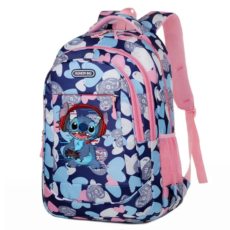 Disney Stitch School Bag Backpack for Boys and Girls Student Teenager Child Knapsack Rucksack Birthday Gift - olympicfangear