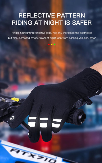 Winter Cycling Gloves for Outdoor Sports Waterproof Windproof Touch Screen Motorcycle Ski Running Gloves - olympicfangear