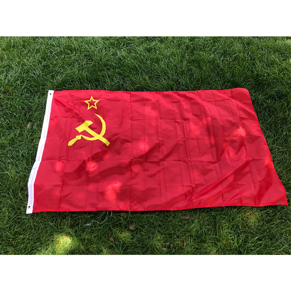 Red CCCP Flag 90x150CM Union of Soviet Socialist Republics 3x5fts polyester hanging Indoor Outdoor USSR Country Russian Banner