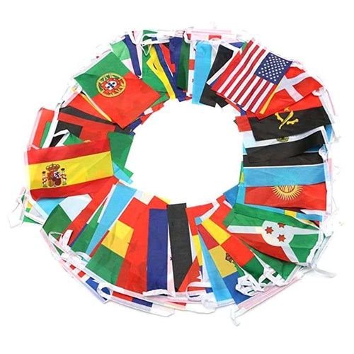 SKY FLAG 25-65M 14x21cm 20x30cm 100-200 pcs Countries String Flag World Banner Bunting bar home party decoration - olympicfangear