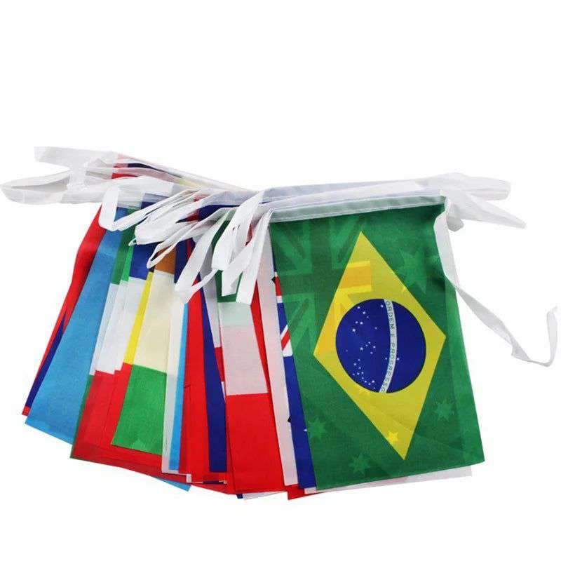 SKY FLAG 25-65M 14x21cm 20x30cm 100-200 pcs Countries String Flag World Banner Bunting bar home party decoration - olympicfangear