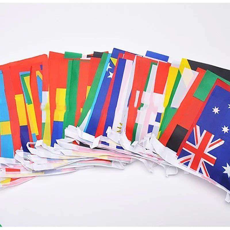 SKY FLAG 25-65M 14x21cm 20x30cm 100-200 pcs Countries String Flag World Banner Bunting bar home party decoration - olympicfangear