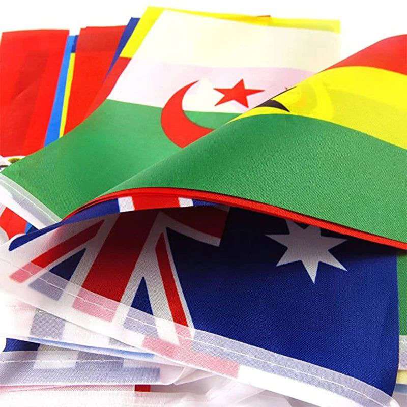 SKY FLAG 25-65M 14x21cm 20x30cm 100-200 pcs Countries String Flag World Banner Bunting bar home party decoration - olympicfangear