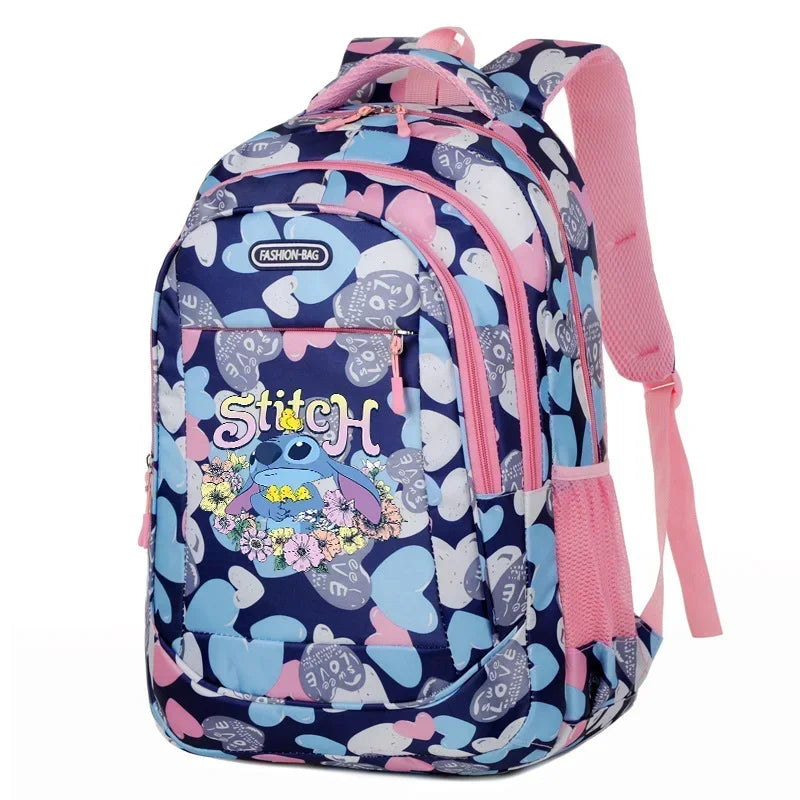 Disney Stitch School Bag Backpack for Boys and Girls Student Teenager Child Knapsack Rucksack Birthday Gift - olympicfangear